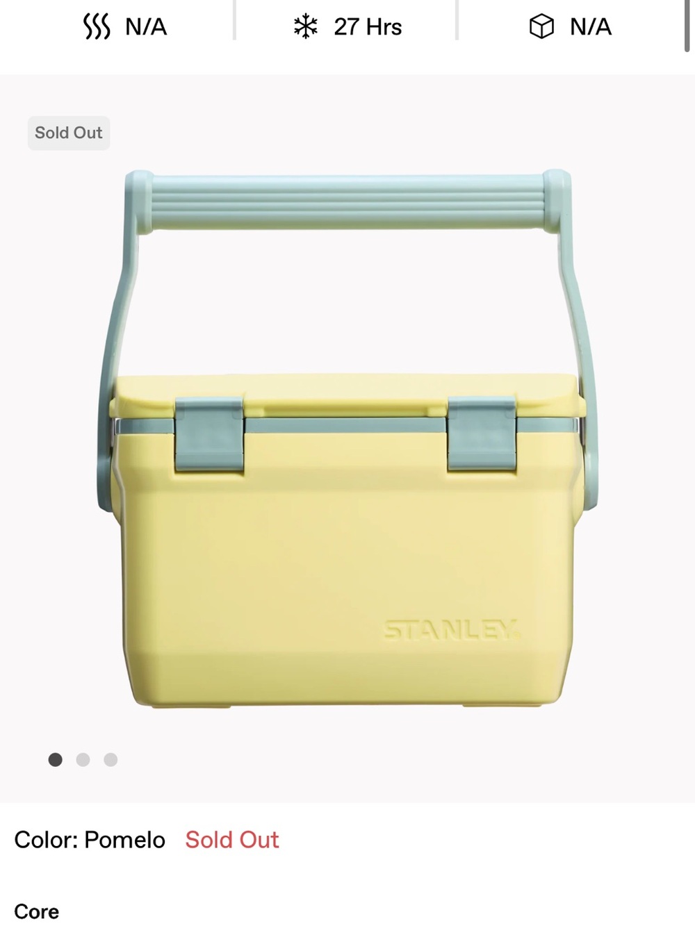 Stanley Outdoor Cooler - Yellow with Mint Accents